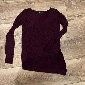 Deep purple asymmetric sweater